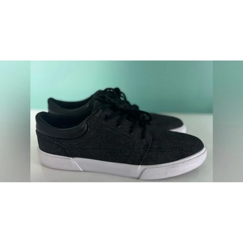 St. John's Bay‎ Men's Casual Sneakers Black Canvas Lace-Up Shoes